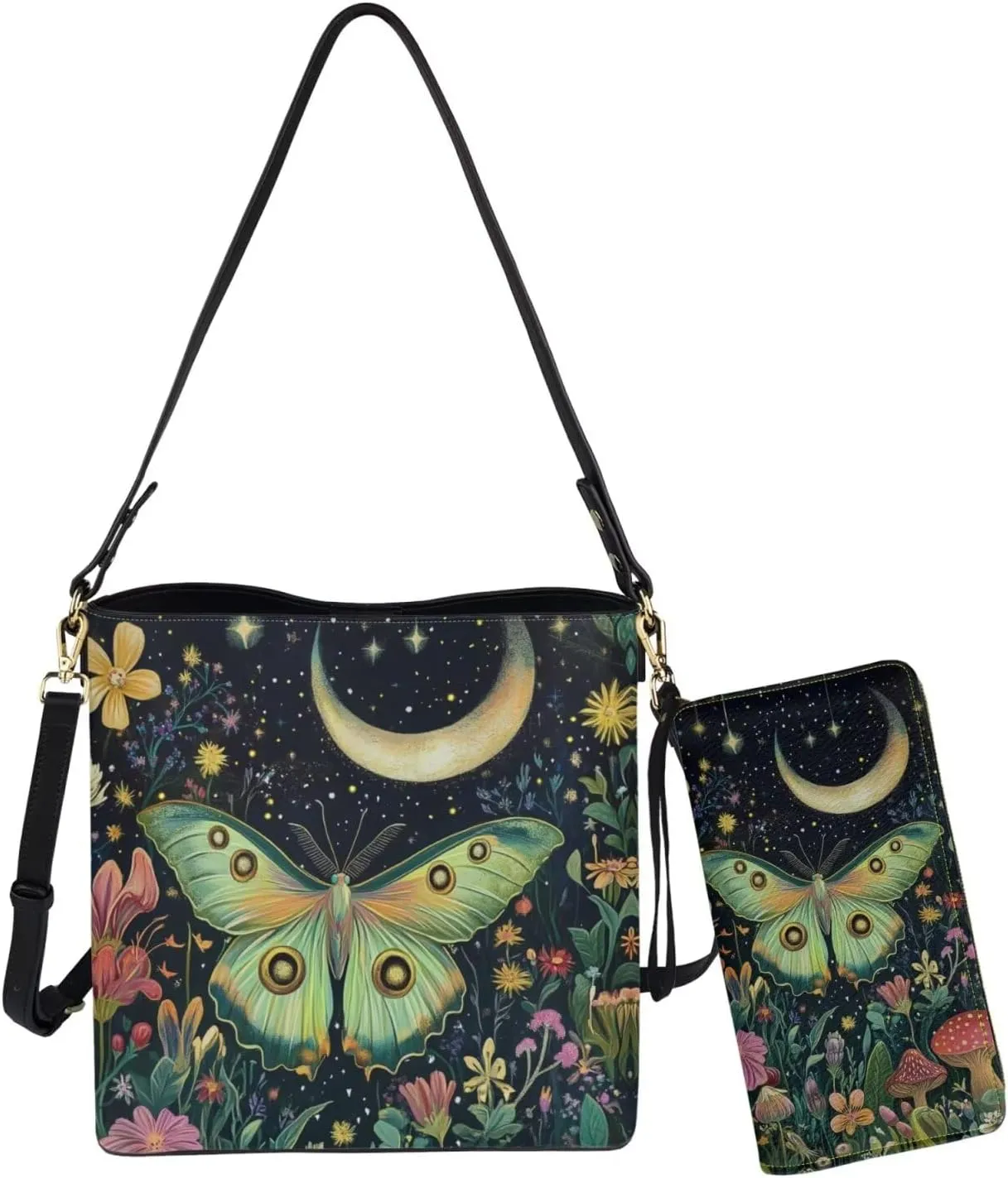 Womens Purses and Handbags Fashion Office Work Handbag Purse 2Pcs Set