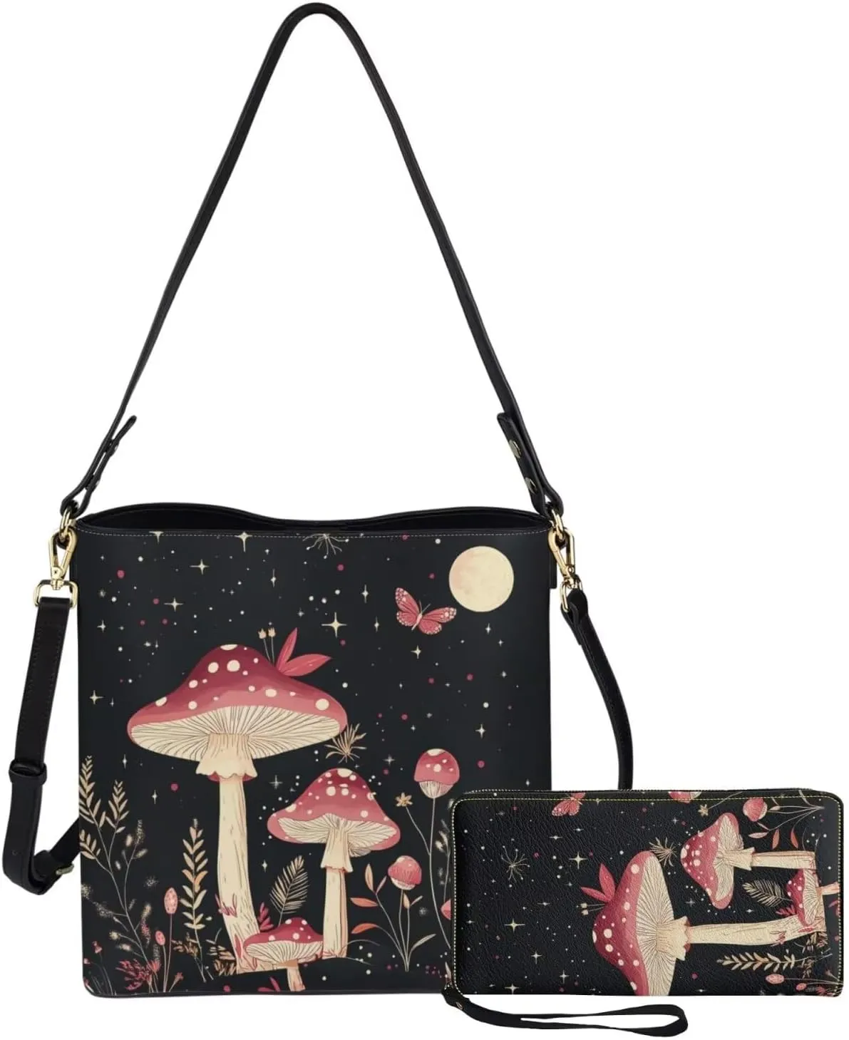 Womens Purses and Handbags Fashion Office Work Handbag Purse 2Pcs Set