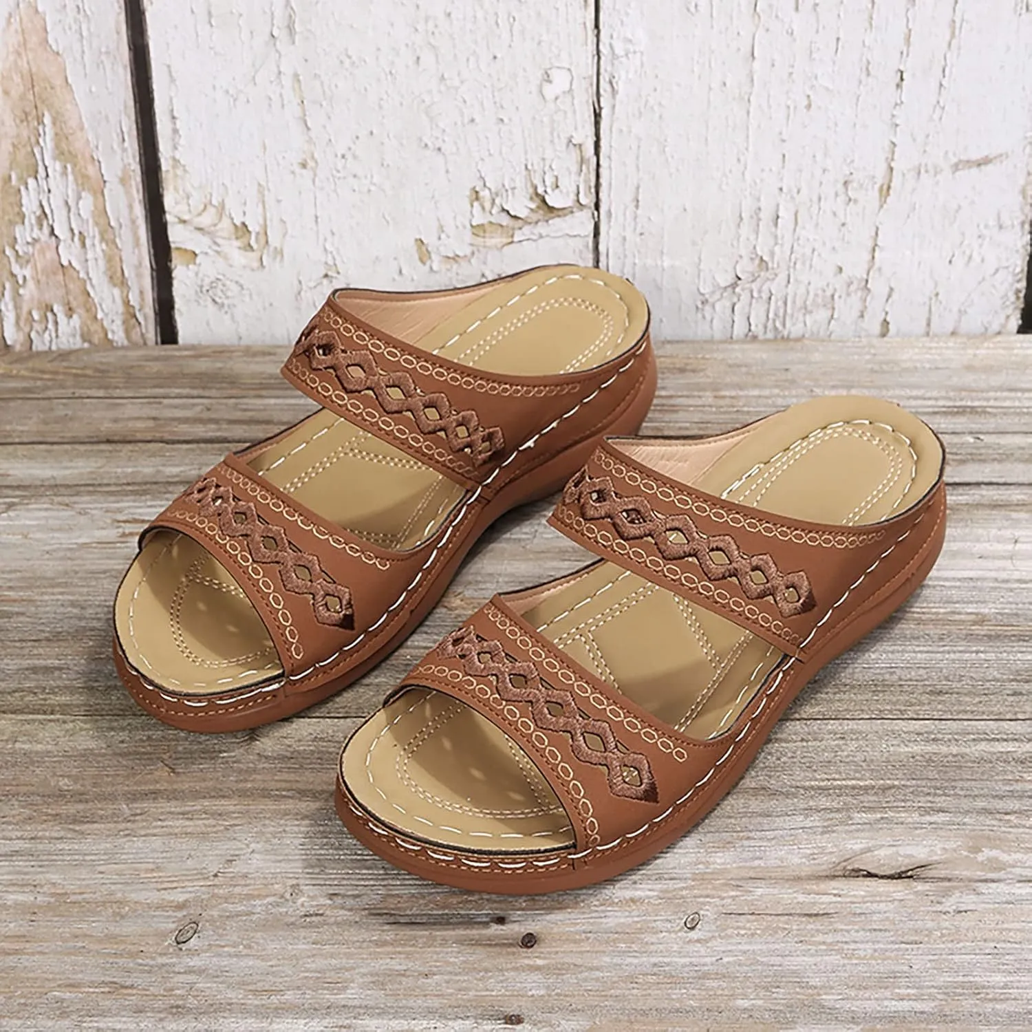 Women's Sandals Summer Outdoor Camping Walking Beach Sandals Orthopedic Sandals Women's Platform Wedge Sandals