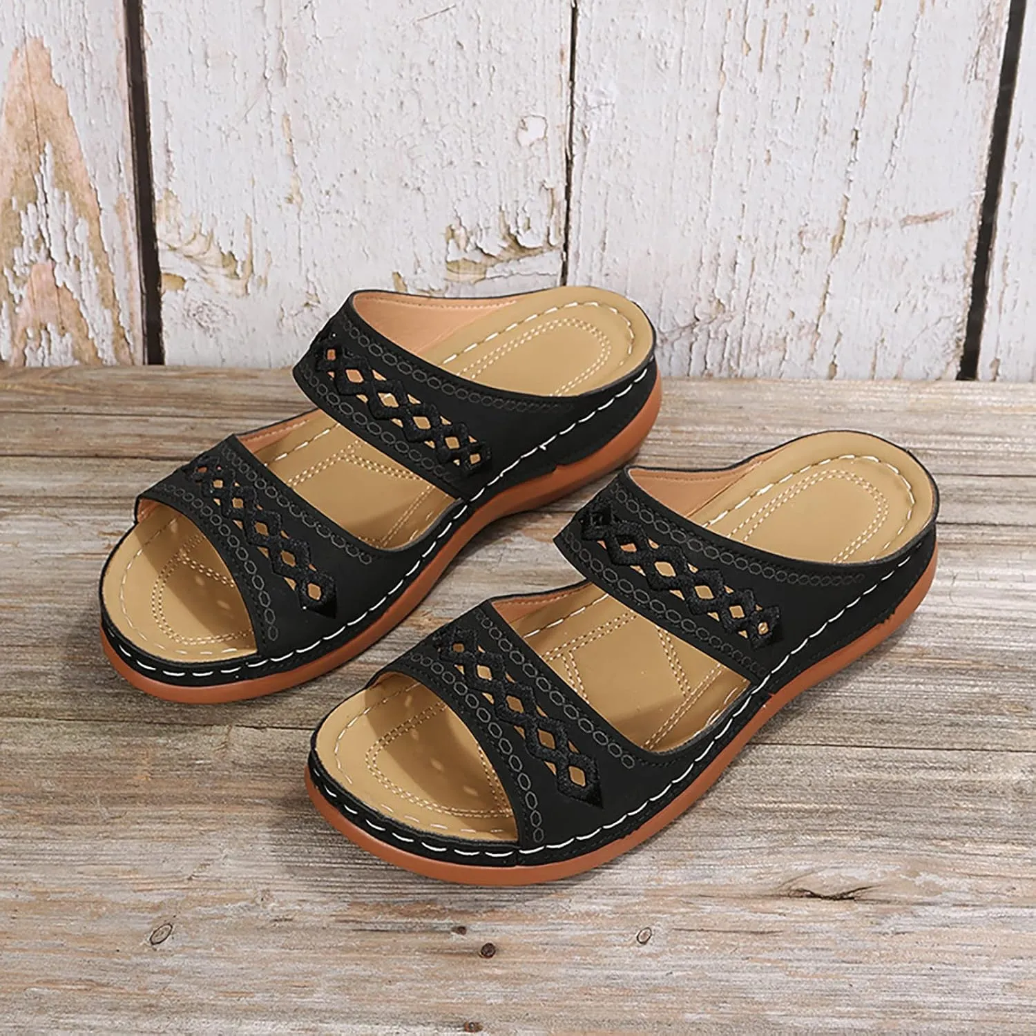 Women's Sandals Summer Outdoor Camping Walking Beach Sandals Orthopedic Sandals Women's Platform Wedge Sandals