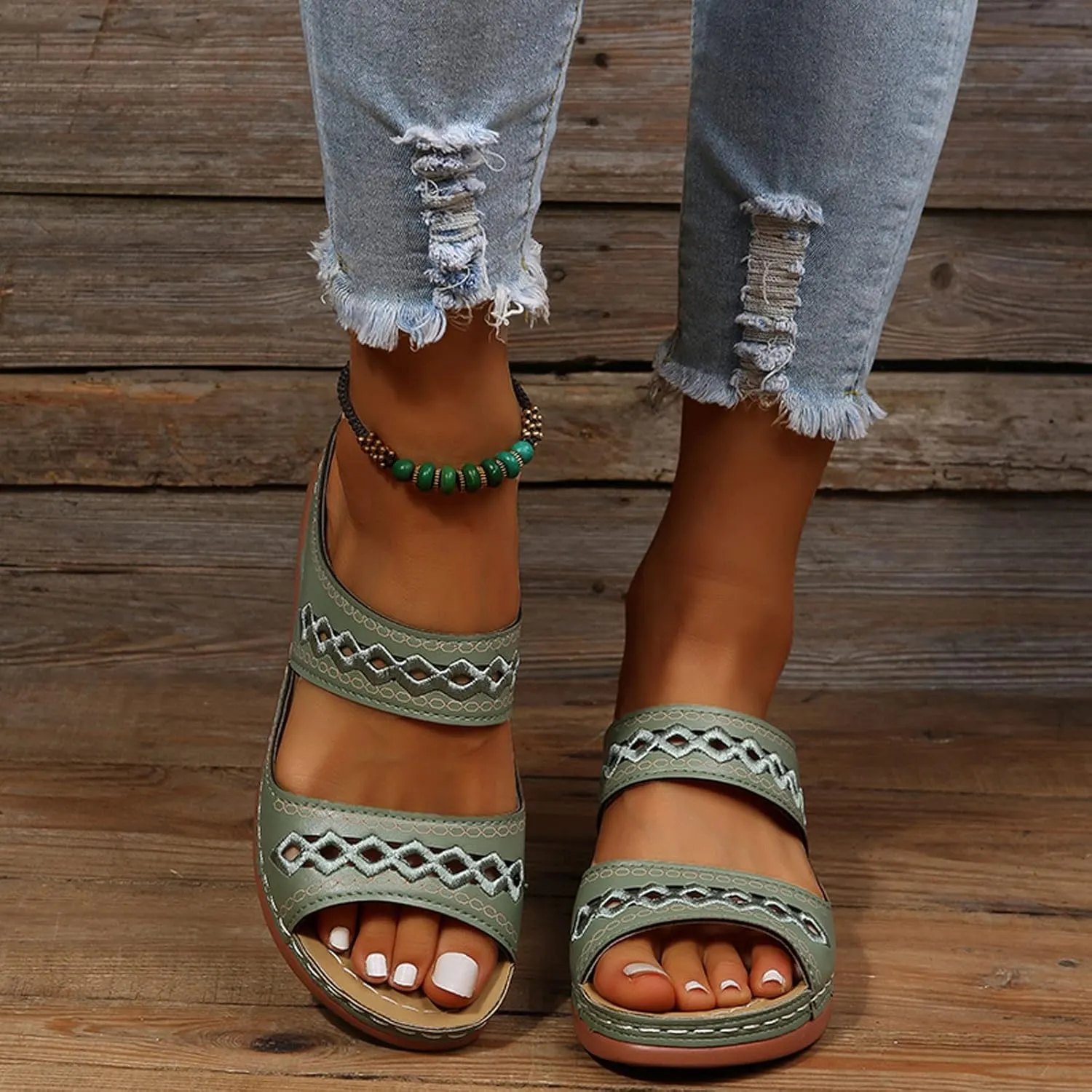 Women's Sandals Summer Outdoor Camping Walking Beach Sandals Orthopedic Sandals Women's Platform Wedge Sandals