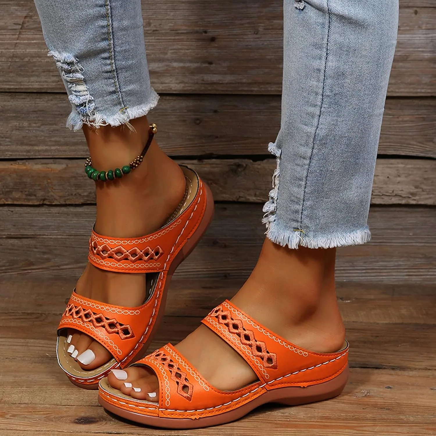 Women's Sandals Summer Outdoor Camping Walking Beach Sandals Orthopedic Sandals Women's Platform Wedge Sandals