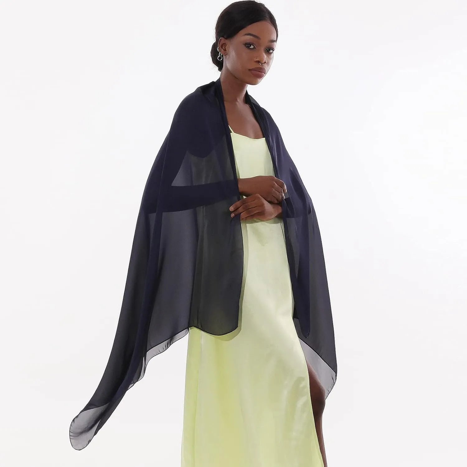 Womens Scarf Pashmina Shawls and Wraps for Evening Dresses Like Chiffon Silk Scarf for Bridal Wedding