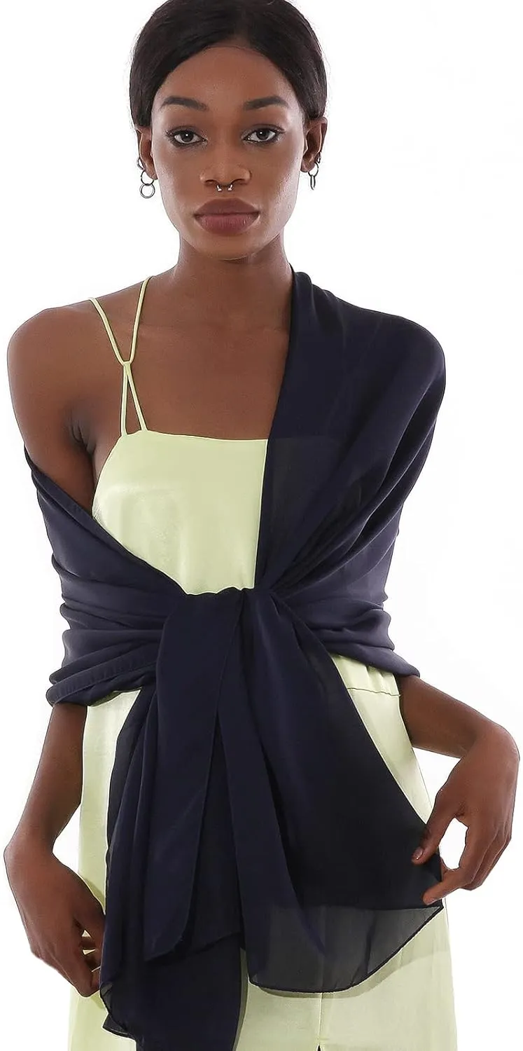 Womens Scarf Pashmina Shawls and Wraps for Evening Dresses Like Chiffon Silk Scarf for Bridal Wedding
