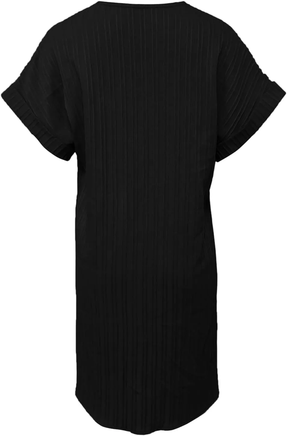 Women's Summer Casual T Shirt Dresses Short Sleeve Button Down Swing Dress, XX-Large, Green
