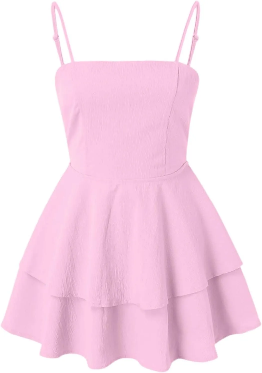 Womens Summer Dress Beach Casual Loose Tshirt Square Neck Strap Mini Dresses Back Bowknot Sun Dresses for Women