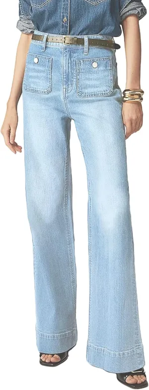 Womens Wide Leg Jeans High Waisted Casual Baggy Jean for Women Stretch Denim Pants with Pockets