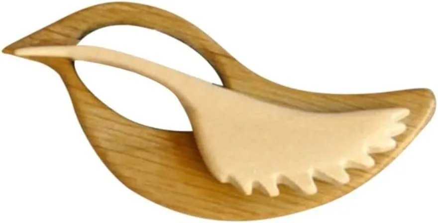 Wood Animal Wooden Brooch Pins,Brooch Pin with Wooden Animal Pattern,Creative Fashion Woodens Animals Brooch,Cute Vintage Sweater Clips(Bird),Brooches and Pins,Jewelry
