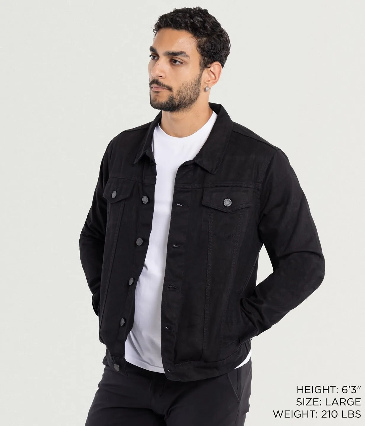 X RAY Mens Denim Jacket, Washed Ripped Distressed Flex Stretch Casual Trucker Biker Jeans Jacket for Men
