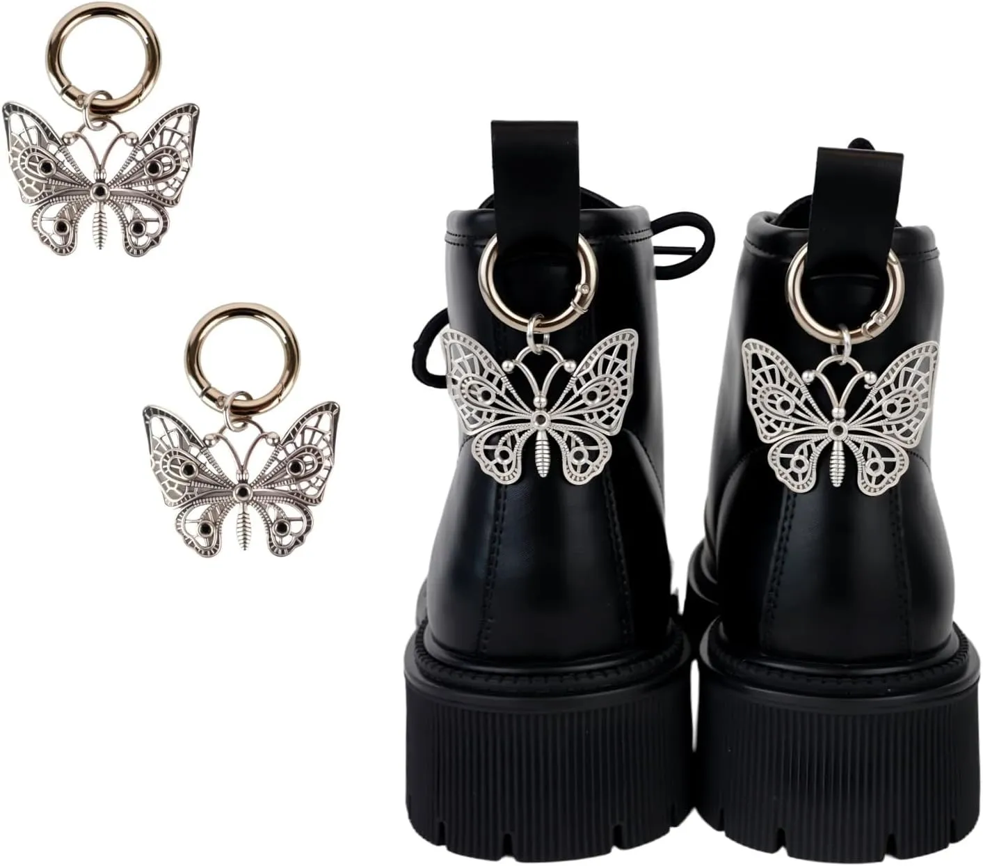 Y2K Retro Alloy Shoe Charms for Martin Boots & Sneakers  DIY Fashion Jewelry Decor for Women Men  Cute Boot Accessories, Trendy Keychain Bag Charm
