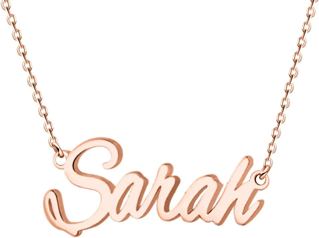 Yoke Style Custom Name Necklace for Women, Customized Nameplate Necklace Dainty Personalized Jewelry Gifts for Girlfriend, Mom