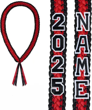 Yolyoo Graduation Ribbon Lei Necklace Grad Braided with Ribbon Bow for Graduation Gift