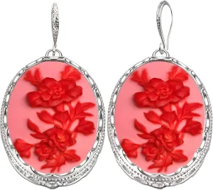 Yspace Vintage Style Handmade Cameo Earrings - Lightweight and Trendy for Everyday Wear Includes Message card Sticker
