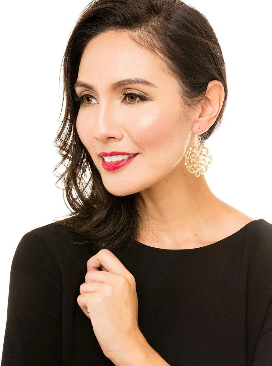 ZENZII Acrylic Resin Earrings for Women Girls Statement Geometric Modern Pattern Acetate Drop and Dangle Earrings Fashion Jewelry