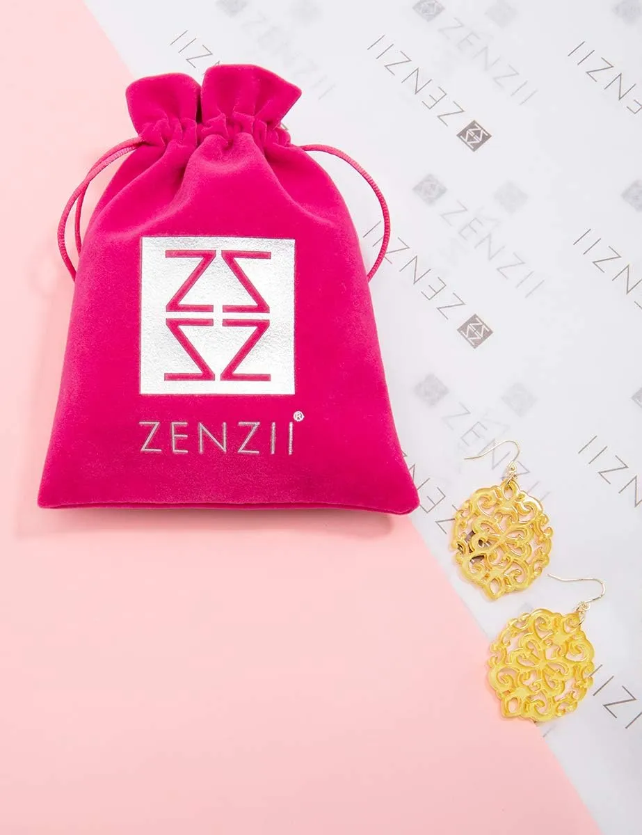 ZENZII Acrylic Resin Earrings for Women Girls Statement Geometric Modern Pattern Acetate Drop and Dangle Earrings Fashion Jewelry