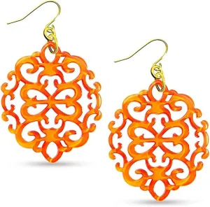 ZENZII Acrylic Resin Earrings for Women Girls Statement Geometric Modern Pattern Acetate Drop and Dangle Earrings Fashion Jewelry