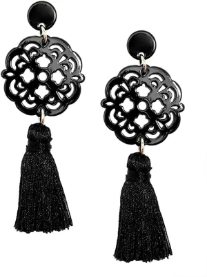 ZENZII Acrylic Resin Tassel Earrings for Women Geometric Modern Pattern Acetate Drop and Dangle Earrings Trendy Fashion Jewelry